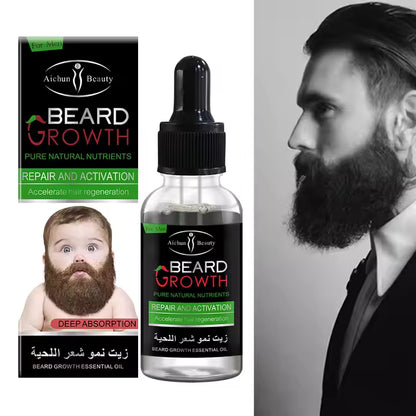 Natural Herbal Beard fast Growth Oil Nourishes and Smoothens Beard Made From Seeds