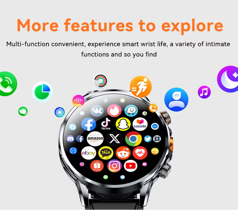 GAOKE H18 Google Smart Watch Mujer Men Ladies Smartwatch Com Android With SIM Card Smart Watch NFC Payment