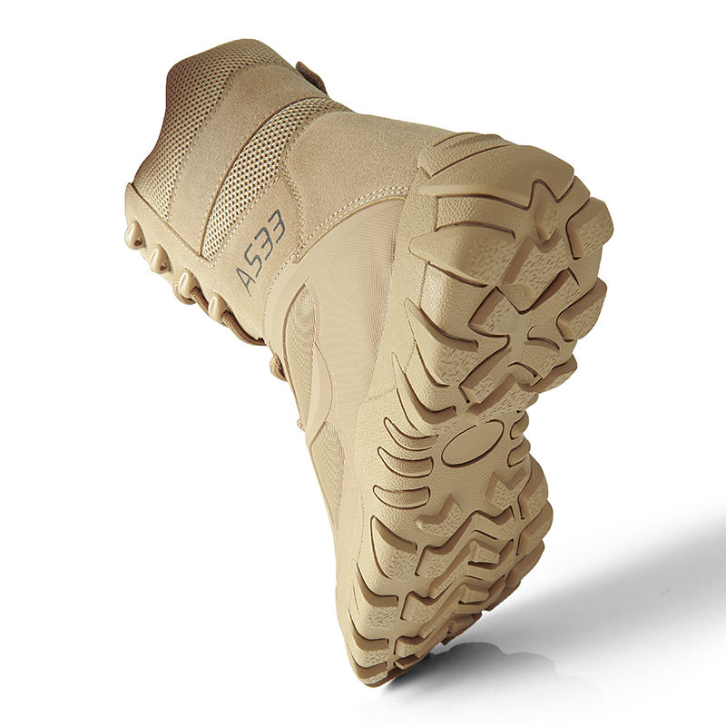 Outdoor Hiking Shoes with Microfiber Leather and Rubber Outsoles