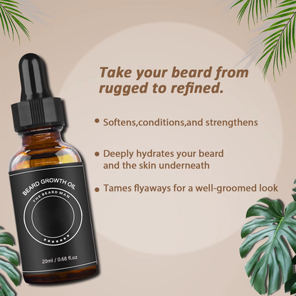 Beard Oil Growth Fast Nourishing Beard 100% Pure Natural Organic Beard Growth Oil for Men