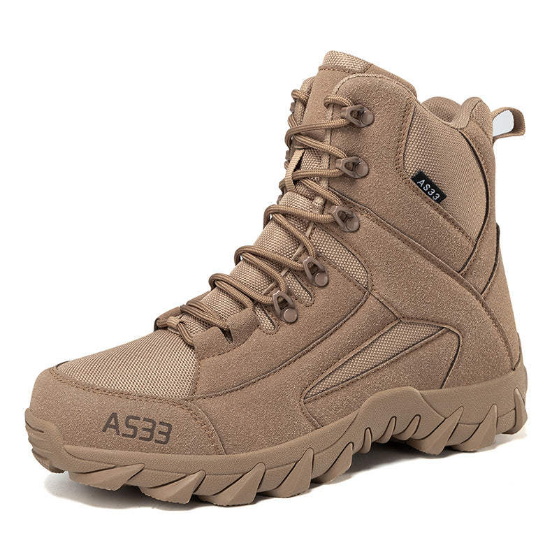 A533 Men's Genuine Leather Steel Toe All Seasons Outdoor Mountaineering Anti Slip Hiking