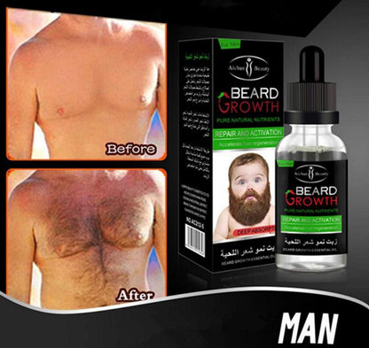 Natural Herbal Beard fast Growth Oil Nourishes and Smoothens Beard Made From Seeds