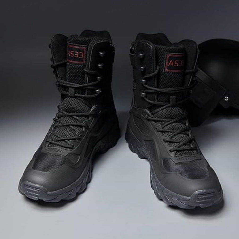 Outdoor Hiking Shoes with Microfiber Leather and Rubber Outsoles