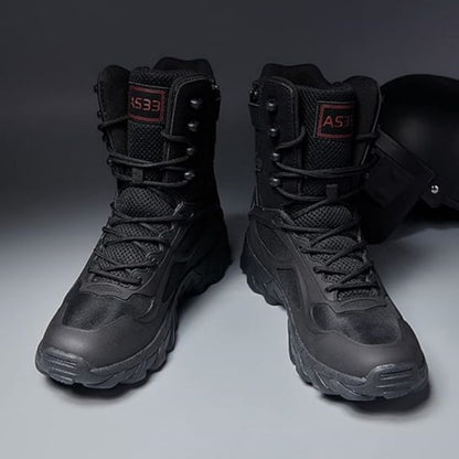 Outdoor Hiking Shoes with Microfiber Leather and Rubber Outsoles