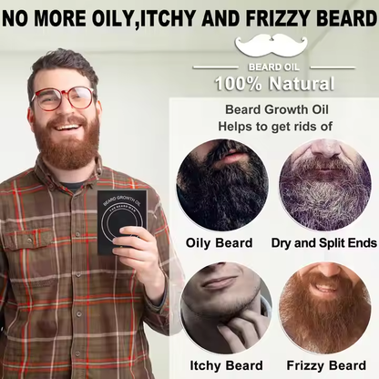 Beard Oil Growth Fast Nourishing Beard 100% Pure Natural Organic Beard Growth Oil for Men