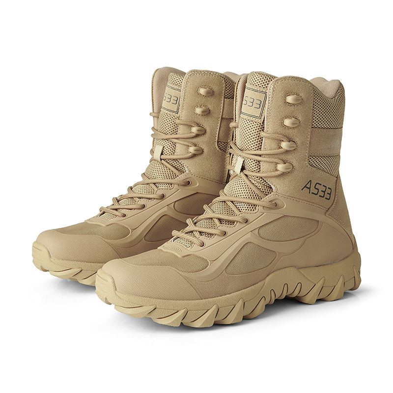 Outdoor Hiking Shoes with Microfiber Leather and Rubber Outsoles