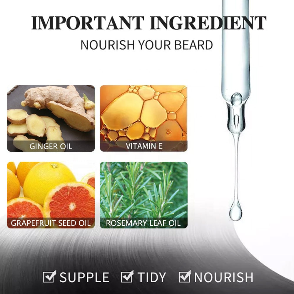Natural Herbal Beard fast Growth Oil Nourishes and Smoothens Beard Made From Seeds