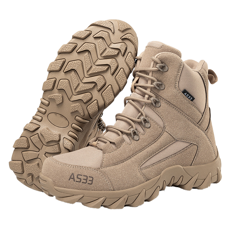 A533 Men's Genuine Leather Steel Toe All Seasons Outdoor Mountaineering Anti Slip Hiking