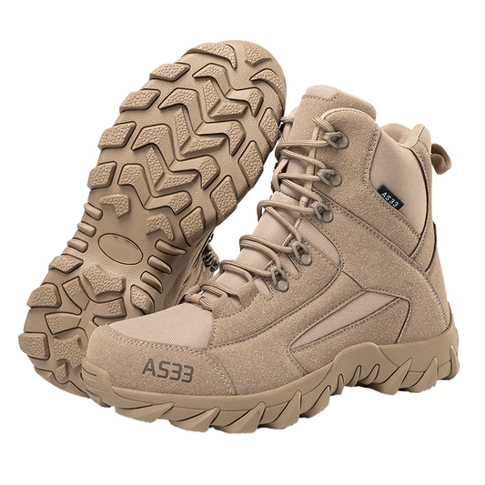 A533 Men's Genuine Leather Steel Toe All Seasons Outdoor Mountaineering Anti Slip Hiking