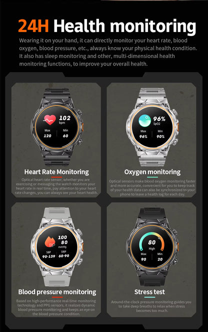 Ak81 Military Super Grade Smartwatch + Earpod + Extra Strap.!!– Built for Adventure & Everyday Power