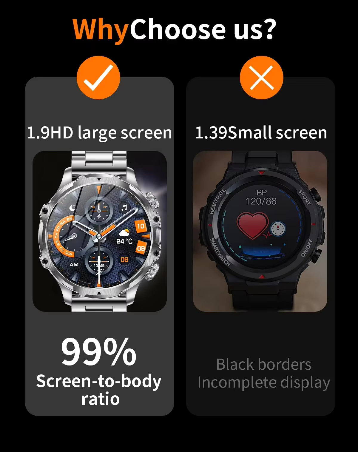 HotSale Ak75 Military Grade Smartwatch + Earpod + Extra Strap.!!