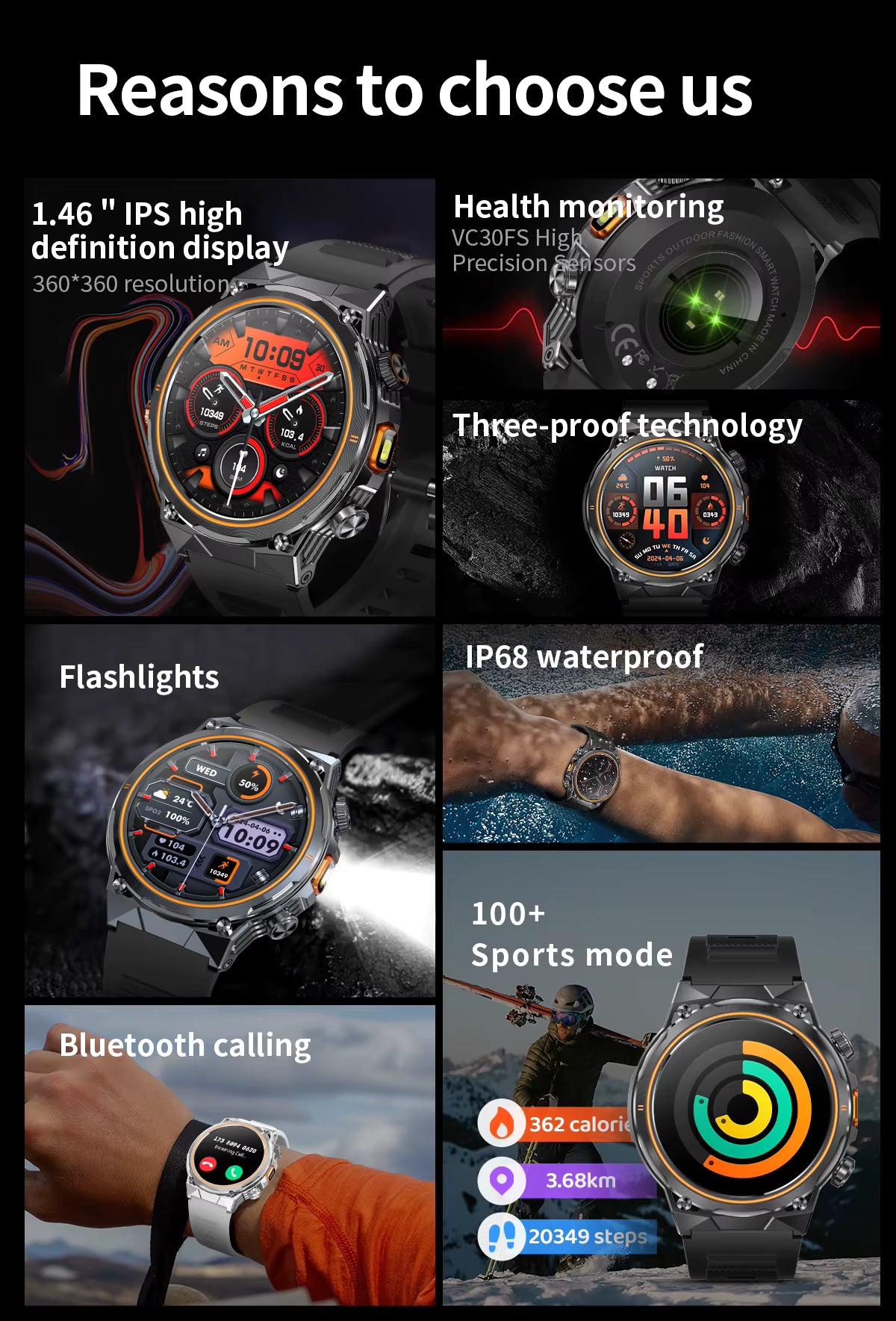 Ak81 Military Super Grade Smartwatch + Earpod + Extra Strap.!!– Built for Adventure & Everyday Power