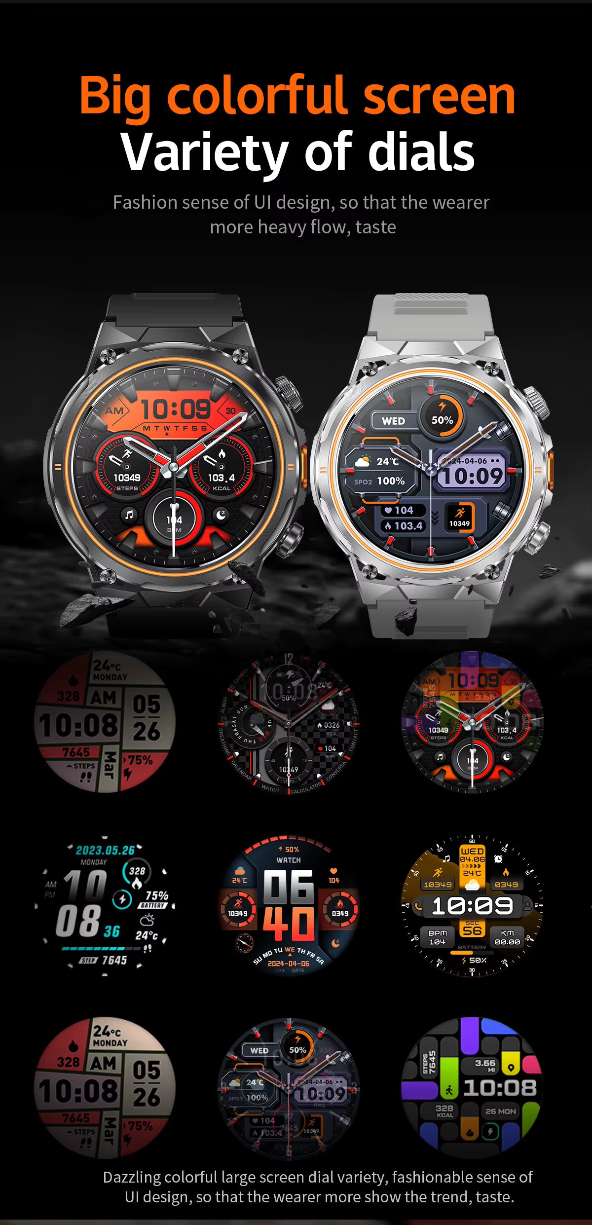 Ak81 Military Super Grade Smartwatch + Earpod + Extra Strap.!!– Built for Adventure & Everyday Power