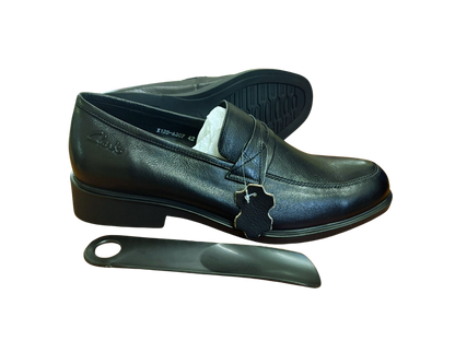 Clarks Gentle Pure Leather Shoes – Black | Durable Rubber Sole