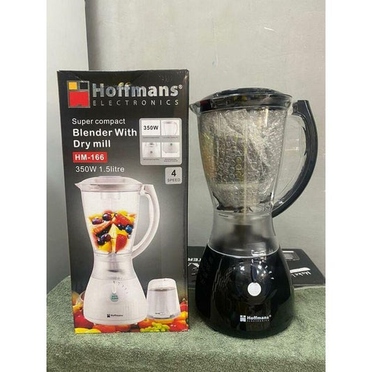 Hoffmans 1.5L Blender With Dry Mill White, Black