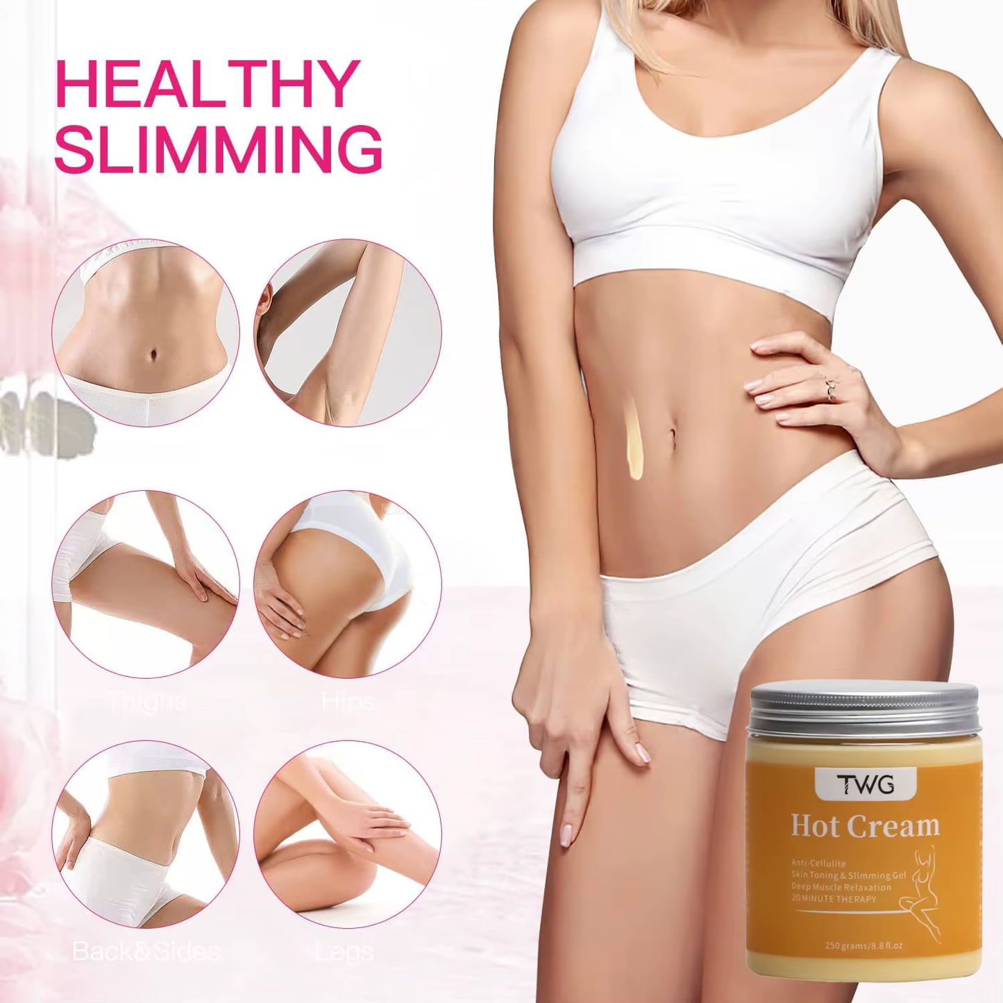 TWG 250g cream for fat burning and Weight Loss  Anti Cellulite Slimming Body Cream Weight Loss Belly Hot Cream Body Slimming Cream